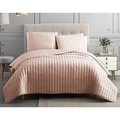 Riverbrook Home Riverbrook Home 81911 Moonstone Queen Size Bed Comforter Set; Blush - 3 Piece 81911